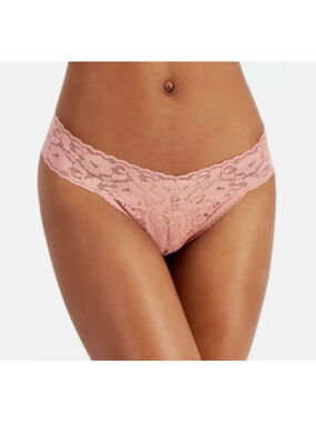 INC Lace Thong Panty Lingerie Underwear Ash Rose Mauve Pink Panties, Size XL